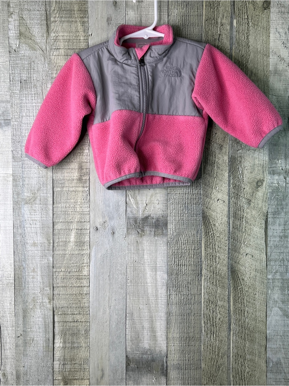 The North Face Size 3-6 Months Pink & Gray Fleece Zip Front Jacket
